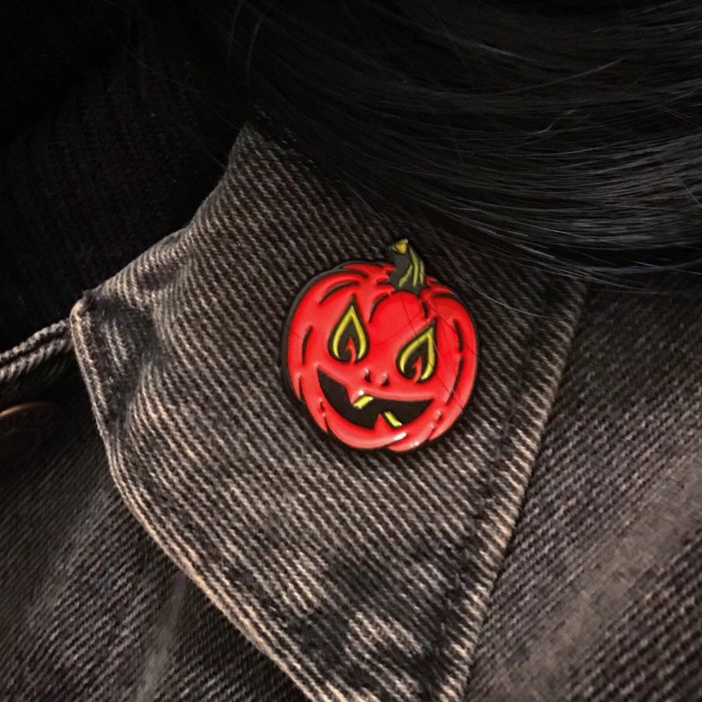 Twin Flame  Jack-o'-lantern Enamel Pin
